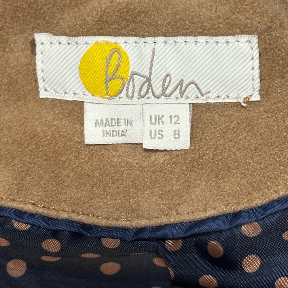 Boden Tan Suede Moto Jacket Sz 8 Like New! π§₯β¨ - Picture 3 of 12